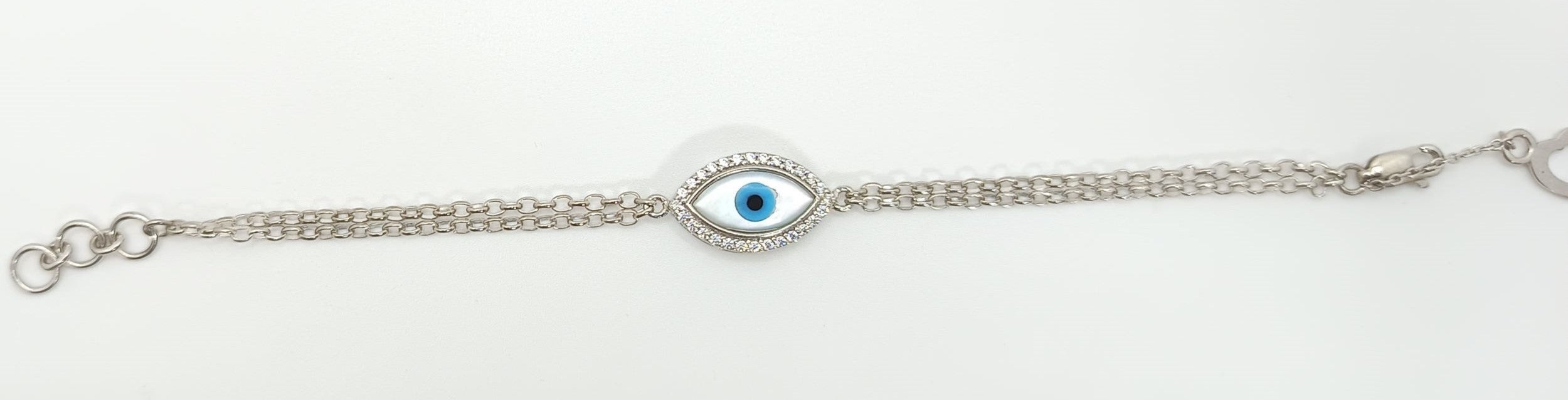 WTJ Karsyn 925 Silver Evil Eye Diamond Bracelet