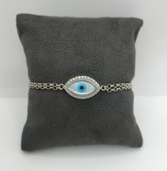 WTJ Karsyn 925 Silver Evil Eye Diamond Bracelet