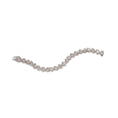 Silver Timeless Halo Mutli Shaped Zircon Tennis Bracelet