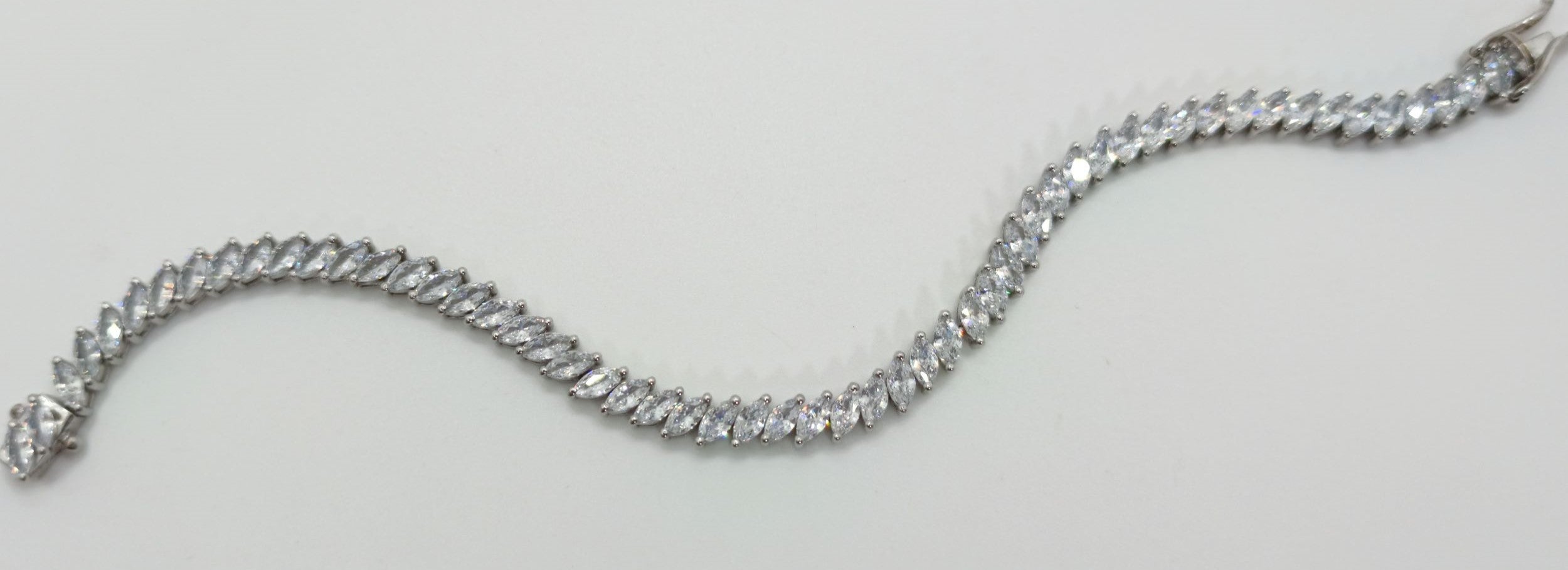 Silver Marquise Elegant Zircon Tennis Bracelet