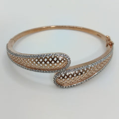 Silver Enchanting Rose Gold Netted Bracelet