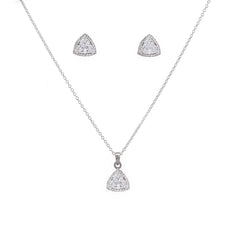 WTJ Randolph 925 Sterling silver Diamond Pendant Set